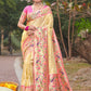 Traditional Saree Silk Cream Weaving Saree