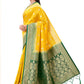 Contemporary Silk Yellow Weaving Saree
