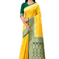Contemporary Silk Yellow Weaving Saree