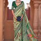 Designer Silk Green Lace Saree