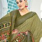 Contemporary Silk Green Foil Print Saree