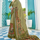 Contemporary Silk Green Foil Print Saree