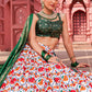 Lehenga Choli Silk Green Foil Print Lehenga Choli