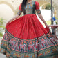 Designer Gown Silk Multi Colour Foil Print Gown