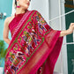 Trendy Saree Silk Rani Foil Print Saree