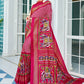 Trendy Saree Silk Rani Foil Print Saree
