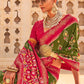 Trendy Saree Silk Green Red Weaving Saree