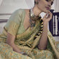 Contemporary Silk Green Digital Print Saree