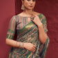 Contemporary Silk Green Digital Print Saree