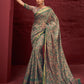 Contemporary Silk Green Digital Print Saree