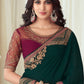 Contemporary Silk Green Embroidered Saree