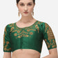 Designer Blouse Silk Green Embroidered Blouse