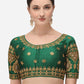 Designer Blouse Silk Green Embroidered Blouse