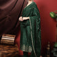 Straight Salwar Suit Silk Green Embroidered Salwar Kameez