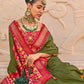 Trendy Saree Silk Green Hand Work Saree