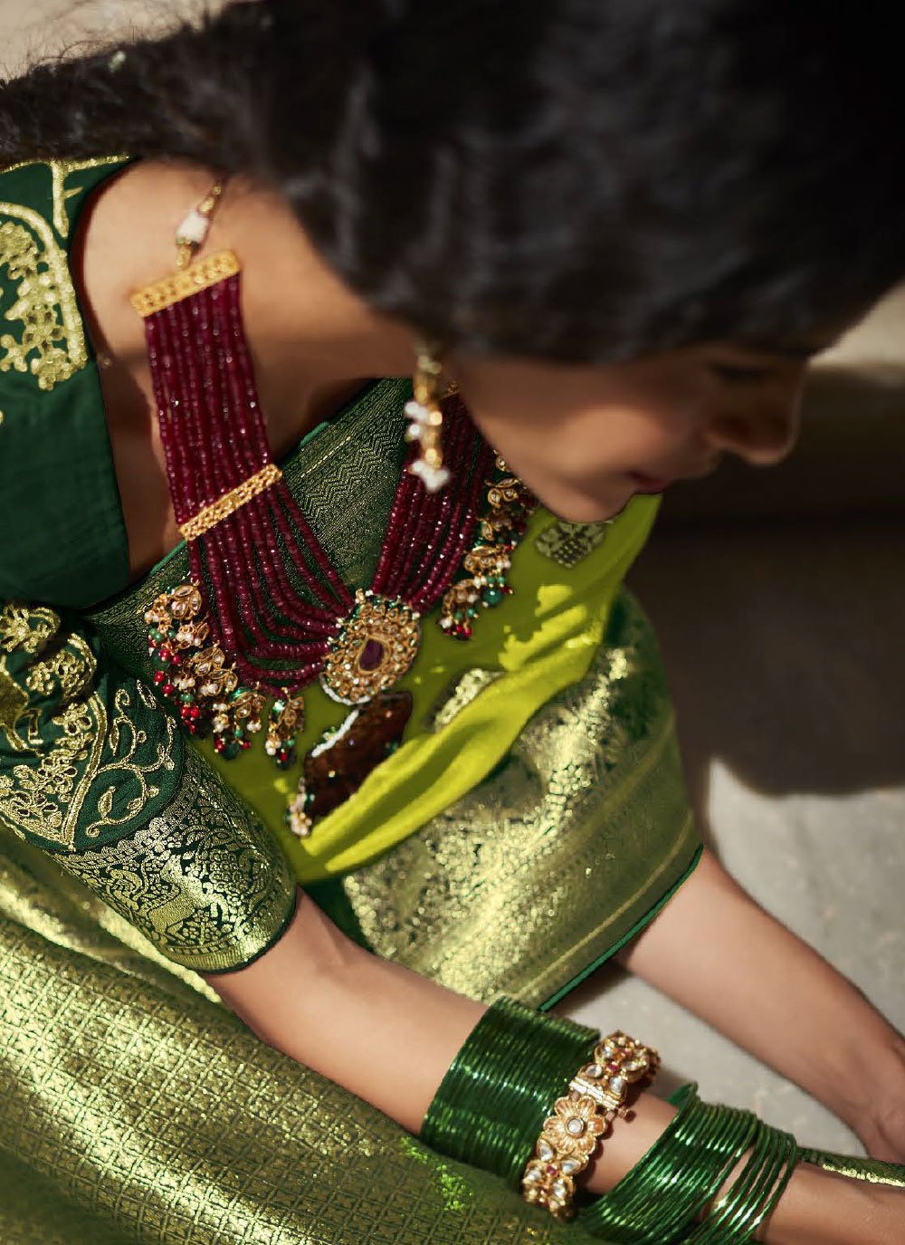 Classic Silk Green Embroidered Saree