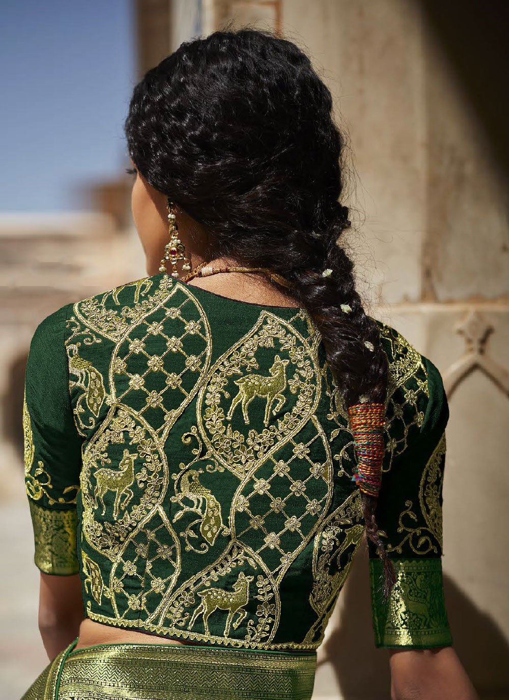 Classic Silk Green Embroidered Saree