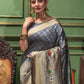 Classic Silk Grey Weaving Saree