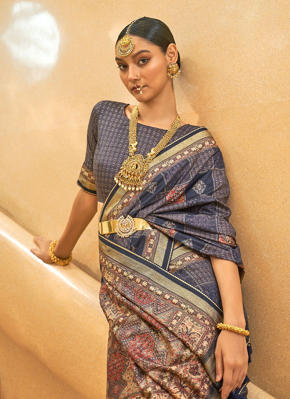 Classic Silk Grey Woven Saree