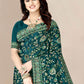 Trendy Saree Silk Teal Embroidered Saree