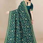 Trendy Saree Silk Teal Embroidered Saree