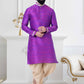 Dhoti Kurta Silk Purple Lace Mens