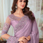 Contemporary Silk Lavender Embroidered Saree