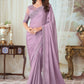 Contemporary Silk Lavender Embroidered Saree
