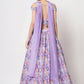 Lehenga Choli Chinon Silk Lavender Print Lehenga Choli