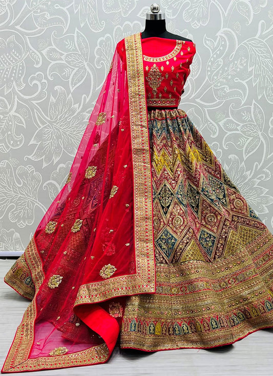 Lehenga Choli Silk Pink Diamond Lehenga Choli