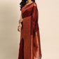 Traditional Saree Silk Maroon Woven Saree