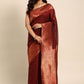 Traditional Saree Silk Maroon Woven Saree