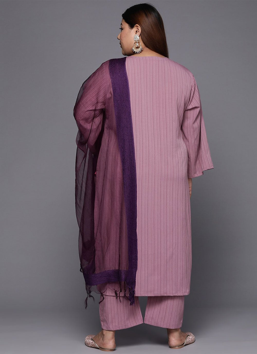 Casual Kurti Silk Mauve Embroidered Kurtis