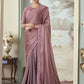 Classic Silk Mauve Embroidered Saree