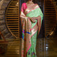 Classic Silk Green Meenakari Saree