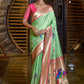 Classic Silk Green Meenakari Saree
