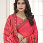 Trendy Saree Shimmer Silk Pink Embroidered Saree