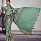 Trendy Saree Silk Sea Green Digital Print Saree