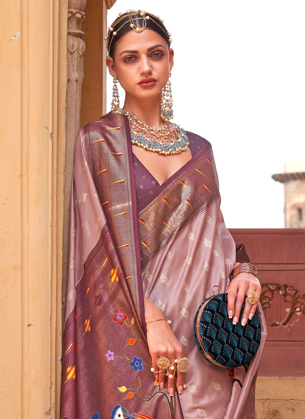 Contemporary Silk Multi Colour Lace Saree