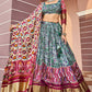 Lehenga Choli Silk Multi Colour Digital Print Lehenga Choli