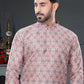 Kurta Pyjama Silk Multi Colour Digital Print Mens