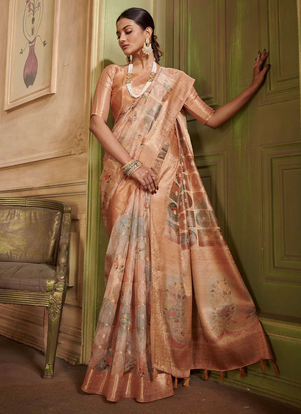 Classic Silk Multi Colour Digital Print Saree