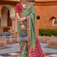 Trendy Saree Silk Multi Colour Foil Print Saree