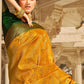 Contemporary Silk Mustard Patch Border Saree