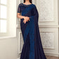 Trendy Saree Silk Blue Embroidered Saree