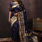 Trendy Saree Silk Blue Weaving Saree