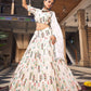 Readymade Lehenga Choli Silk Off White Embroidered Lehenga Choli