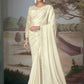 Trendy Saree Silk Off White Embroidered Saree