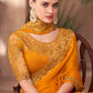 Contemporary Silk Orange Embroidered Saree