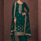 Palazzo Salwar Suit Silk Green Embroidered Salwar Kameez